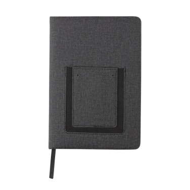 Logotrade promotional gift picture of: Deluxe A5 Notebook with phone pocket