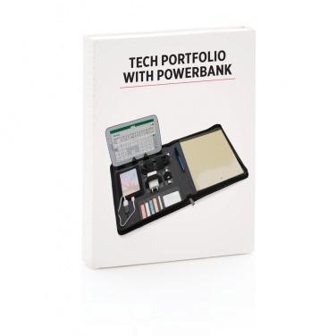 Logo trade promotional item photo of: Tech portfolio with powerbank