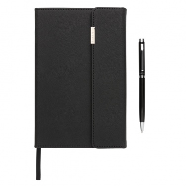 Logotrade corporate gifts photo of: Swiss Peak deluxe A5 notebook and pen set