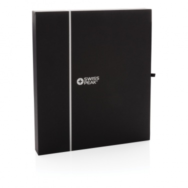 Logo trade corporate gifts picture of: Swiss Peak deluxe A5 notebook and pen set