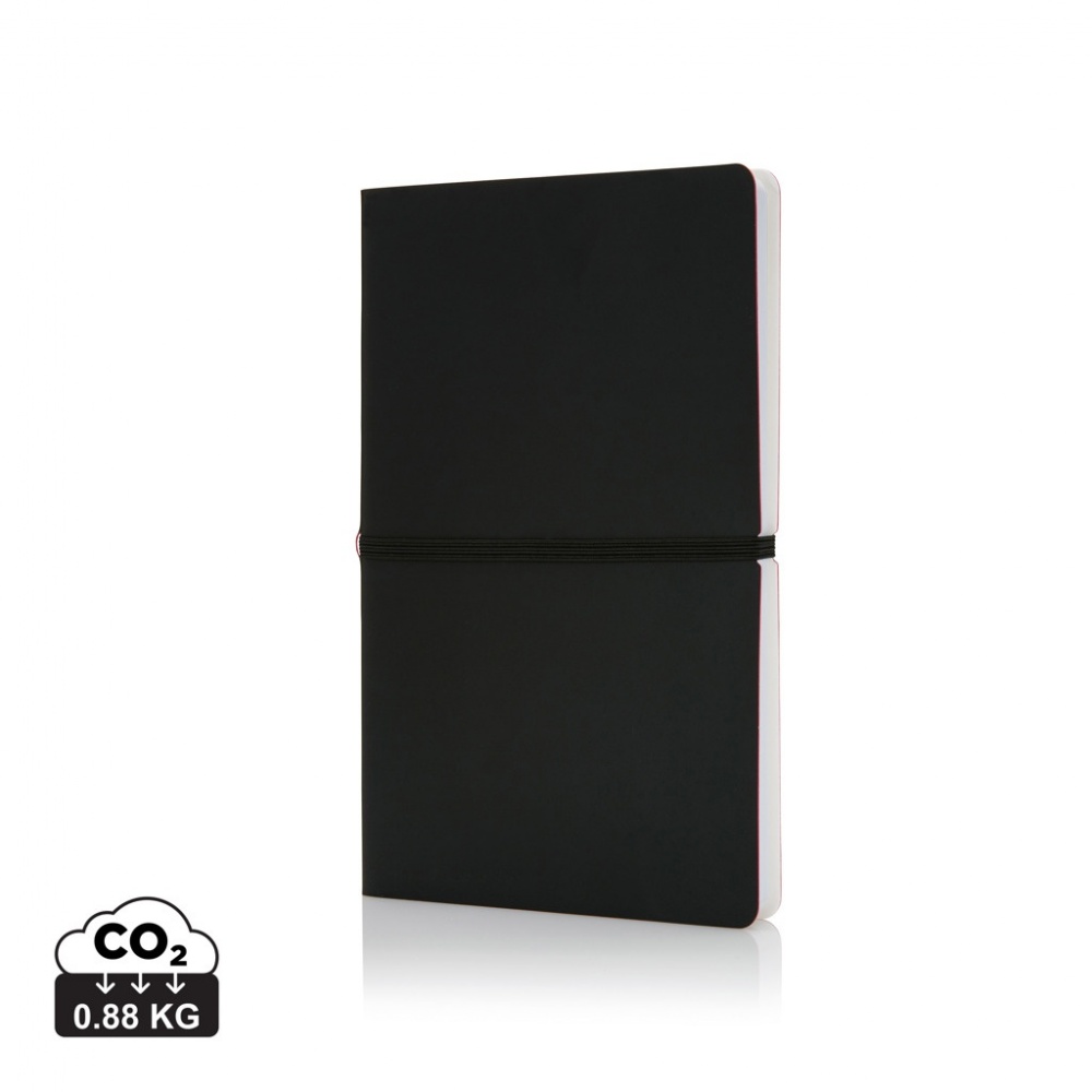 Logo trade corporate gifts picture of: Deluxe softcover A5 notebook