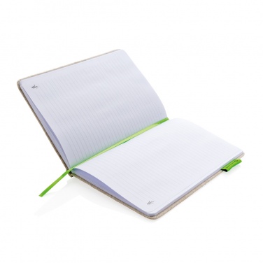 Logo trade promotional products picture of: A5 jute notebook