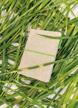 Logo trade promotional items picture of: A5 jute notebook