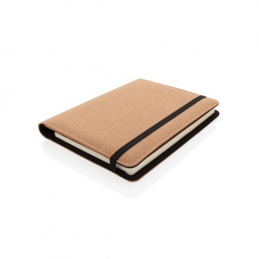 Logo trade promotional giveaway photo of: Deluxe cork portfolio A5 with pen