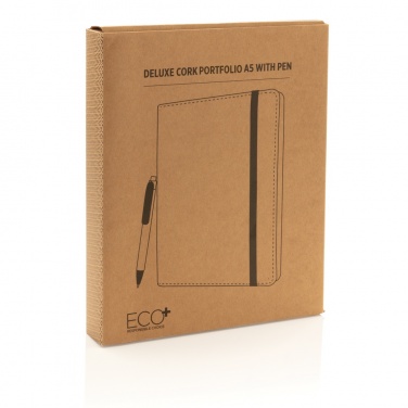 Logotrade promotional gifts photo of: Deluxe cork portfolio A5 with pen