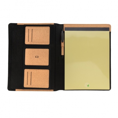 Logo trade advertising products picture of: Deluxe cork portfolio A4 with pen