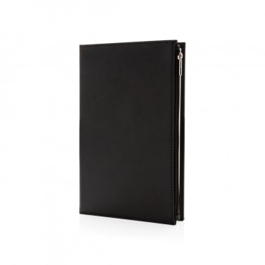 Logo trade advertising products picture of: Swiss Peak A5 PU notebook with zipper pocket