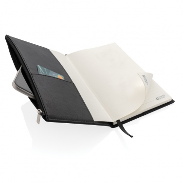 Logo trade promotional items picture of: Swiss Peak A5 PU notebook with zipper pocket