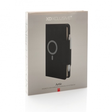 Logotrade promotional gift image of: Artic Magnetic 10W wireless charging A5 notebook