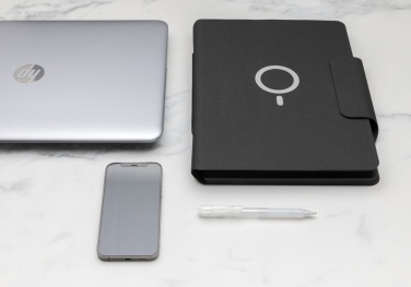 Logo trade promotional gifts picture of: Artic Magnetic 10W wireless charging A4 portfolio