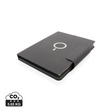 Logo trade promotional giveaways image of: Artic Magnetic 10W wireless charging A4 portfolio
