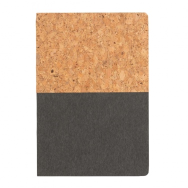 Logo trade promotional gifts picture of: A5 cork & kraft notebook