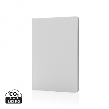 Logo trade promotional merchandise picture of: A5 Impact stone paper hardcover notebook