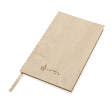 Logo trade promotional products image of: Kavana wood print A5 notebook