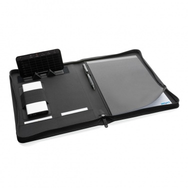 Logo trade promotional merchandise picture of: Impact Aware™ deluxe 300D tech portfolio with zipper