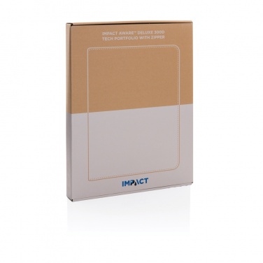 Logo trade promotional giveaways image of: Impact Aware™ deluxe 300D tech portfolio with zipper