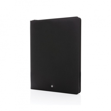 Logo trade promotional products image of: Swiss Peak Heritage RCS rPU A4 portfolio with zipper