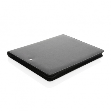 Logo trade promotional merchandise image of: Swiss Peak Heritage RCS rPU A4 portfolio with zipper