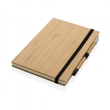 Logotrade corporate gift image of: Bamboo notebook and infinity pencil set