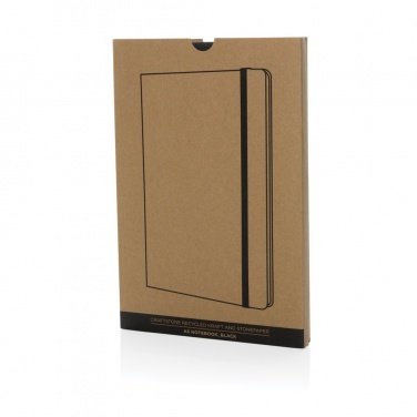 Logotrade promotional gift image of: Craftstone A5 recycled kraft and stonepaper notebook