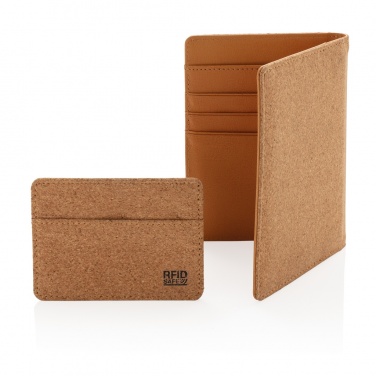 Logo trade corporate gift photo of: Cork secure RFID passport cover