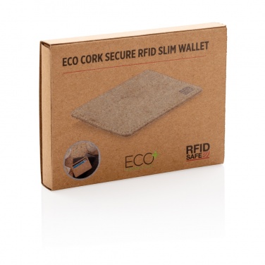 Logo trade advertising products image of: Cork secure RFID slim wallet