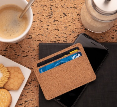 Logo trade business gifts image of: Cork secure RFID slim wallet