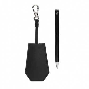 Logo trade corporate gift photo of: SP Tula RCS certified recycled PU key holder and pen set