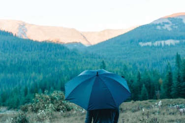 Logo trade business gift photo of: Swiss Peak Aware™ Ultra-light manual 25” Alu umbrella