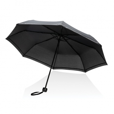 Logo trade corporate gifts picture of: 20.5"Impact AWARE™ RPET 190T pongee mini reflective umbrella
