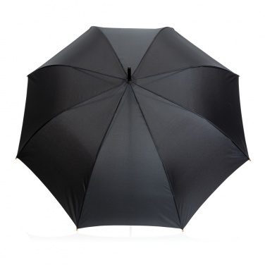 Logotrade promotional item picture of: 27" Impact AWARE™ RPET 190T auto open bamboo umbrella