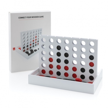Logo trade promotional giveaways image of: Connect four wooden game