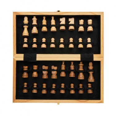 Logo trade promotional gift photo of: Luxury wooden foldable chess set