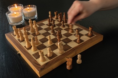 Logo trade promotional gifts picture of: Luxury wooden foldable chess set