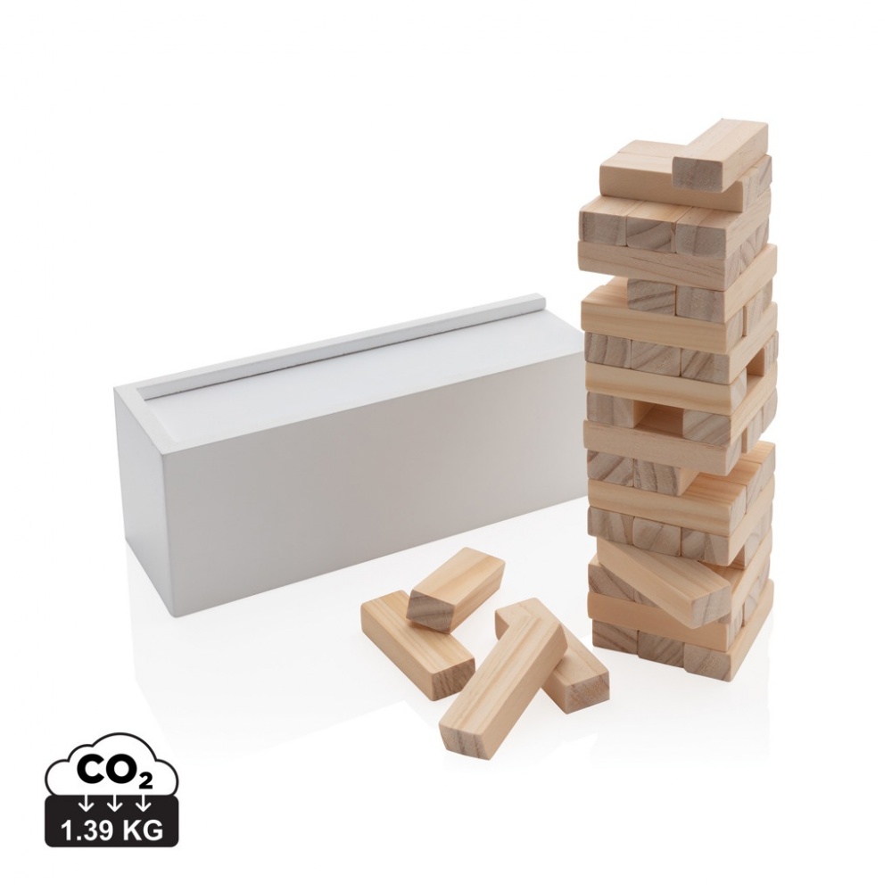 Logotrade advertising product image of: Deluxe tumbling tower wood block stacking game