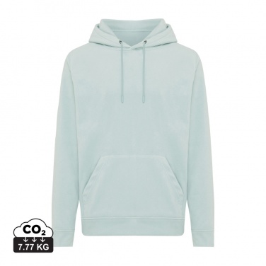 Logo trade promotional merchandise photo of: Iqoniq Trivor recycled polyester microfleece hoodie