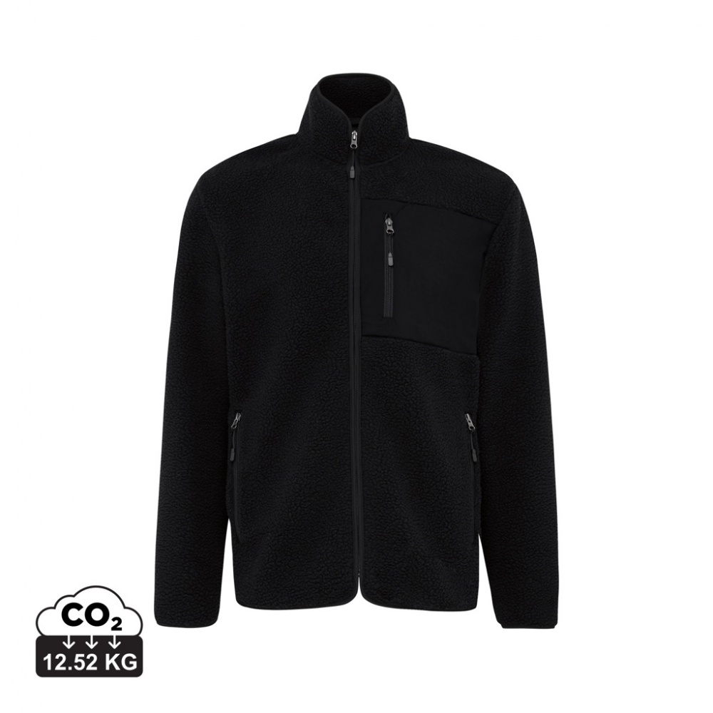 Logo trade promotional giveaway photo of: Iqoniq Diran recycled polyester pile fleece jacket