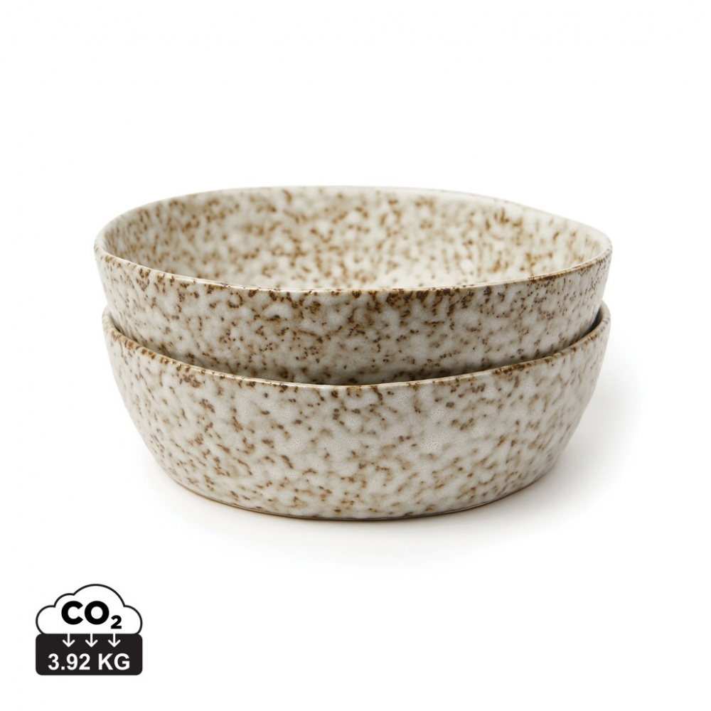 Logotrade advertising product image of: VINGA Nuvem stoneware mini bowl, 2 pcs set