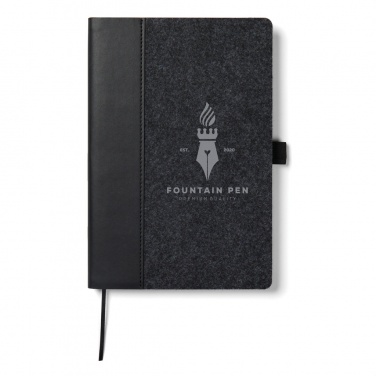 Logo trade promotional gifts picture of: VINGA Albon GRS recycled felt notebook