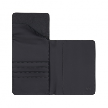 Logo trade corporate gift photo of: VINGA Baltimore RCS recycled polyester RFID passport cover