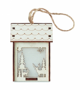 Logo trade promotional giveaways picture of: MDF house with light