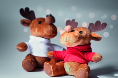 Logo trade corporate gifts picture of: Plush reindeer with hoodie
