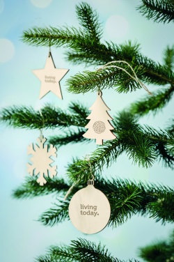 Logo trade business gifts image of: Snowflake Tree hanger