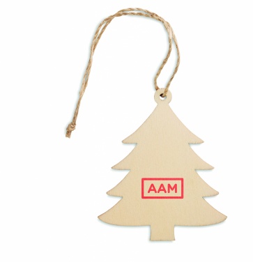 Logo trade promotional giveaway photo of: Wooden Tree shaped hanger