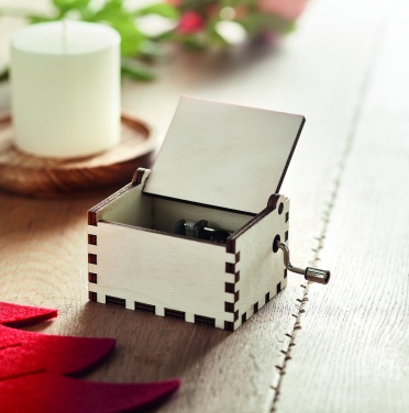 Logo trade promotional products picture of: Wooden Christmas music box