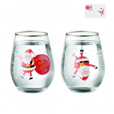 Logo trade promotional merchandise image of: Set of 2 Christmas glasses