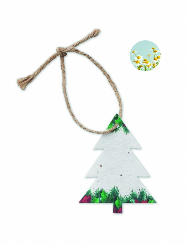 Logotrade advertising product picture of: Seed paper Xmas ornament