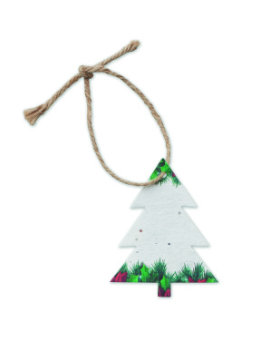 Logo trade promotional giveaways picture of: Seed paper Xmas ornament