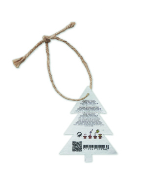 Logotrade promotional giveaway image of: Seed paper Xmas ornament