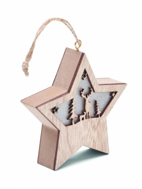 Logo trade promotional products picture of: MDF star with light